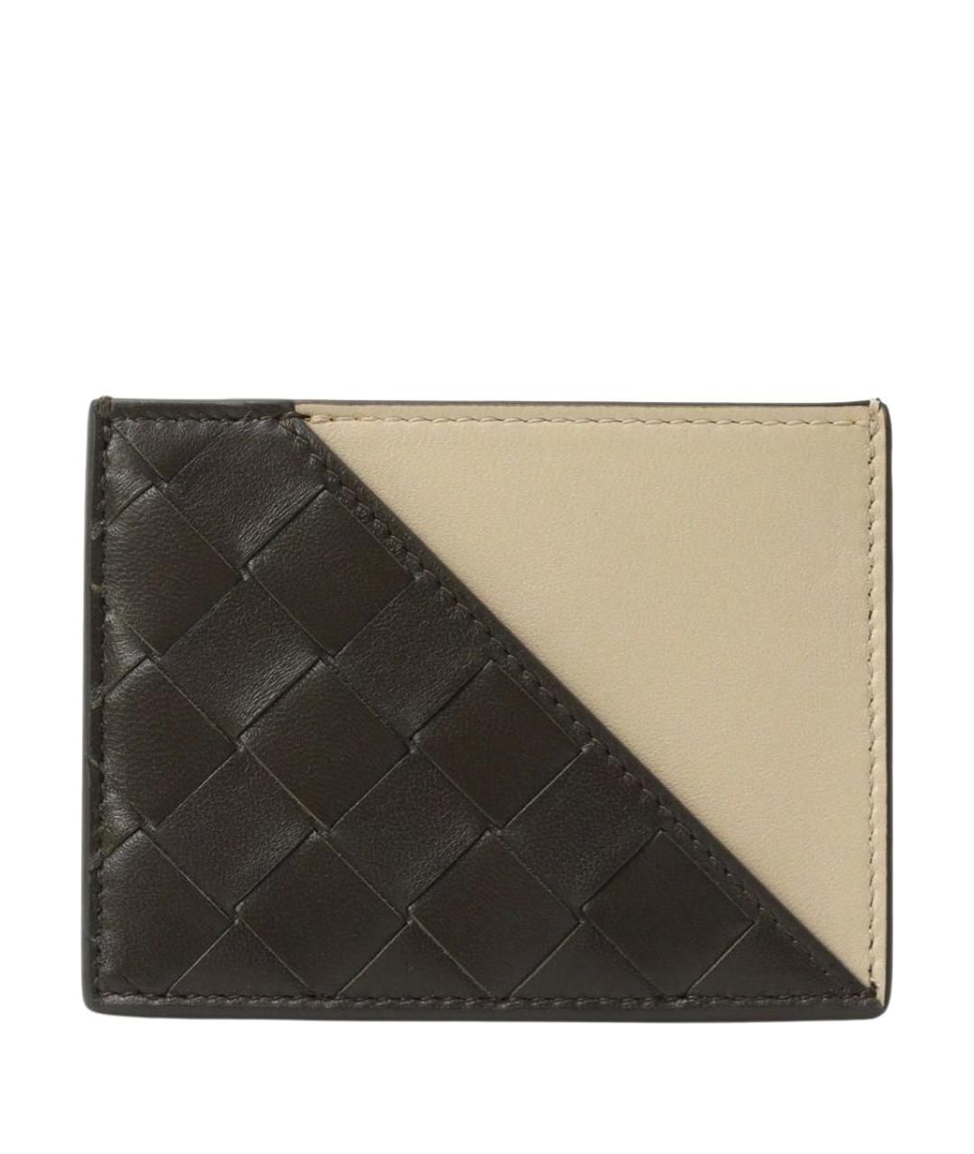 BOTTEGA VENETA Хаки кожаный кардхолдер, фото 1