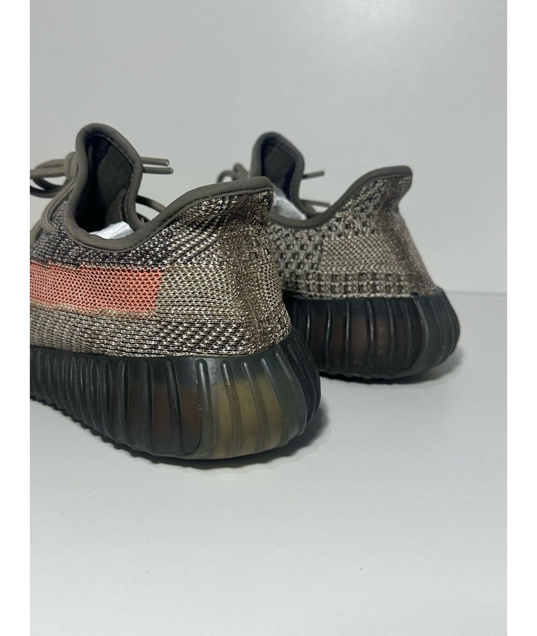 ADIDAS YEEZY Коричневые текстильные низкие кроссовки / кеды, фото 6