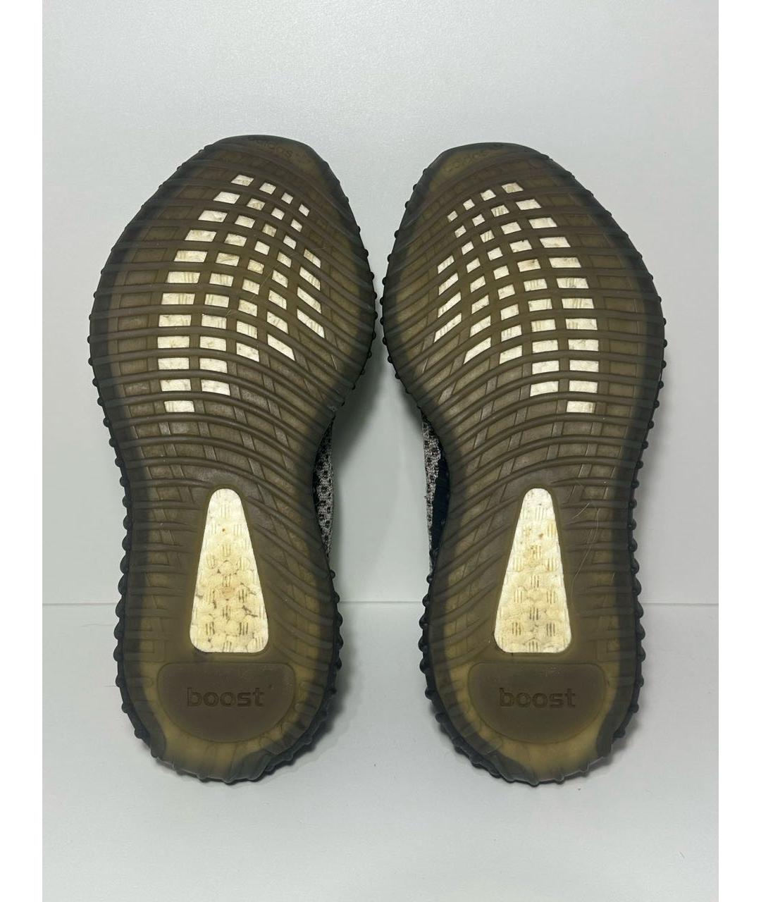 ADIDAS YEEZY Коричневые текстильные низкие кроссовки / кеды, фото 8