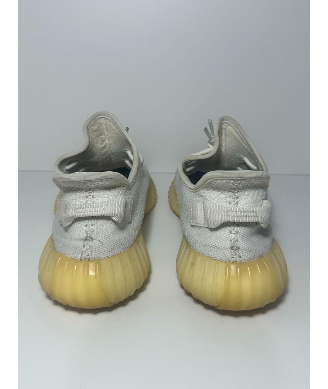 ADIDAS YEEZY Белые текстильные низкие кроссовки / кеды, фото 4