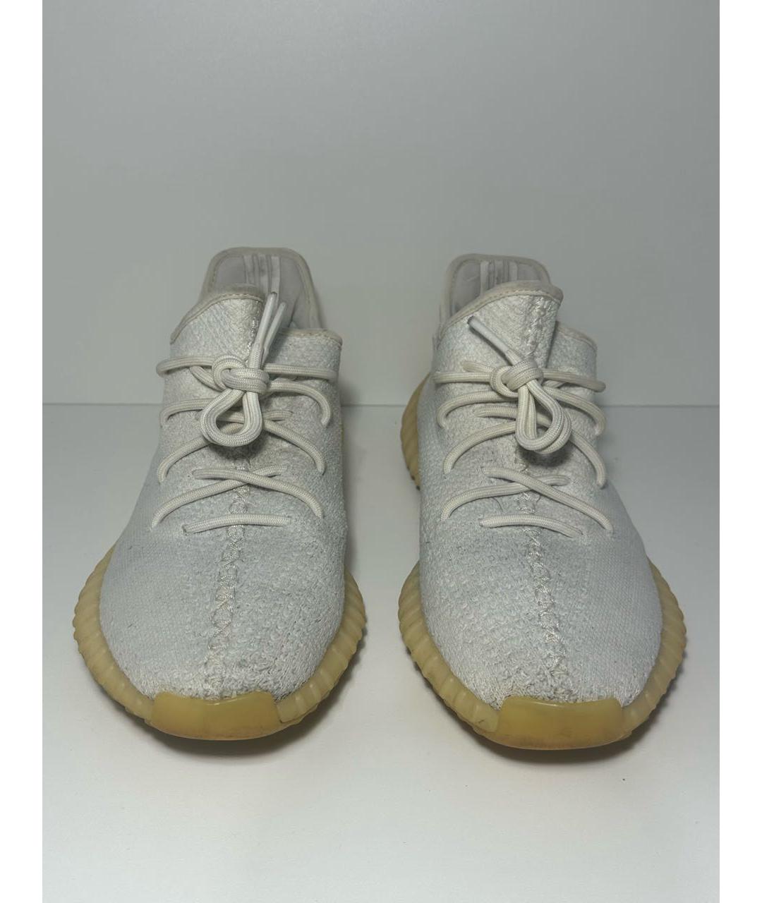 ADIDAS YEEZY Белые текстильные низкие кроссовки / кеды, фото 2