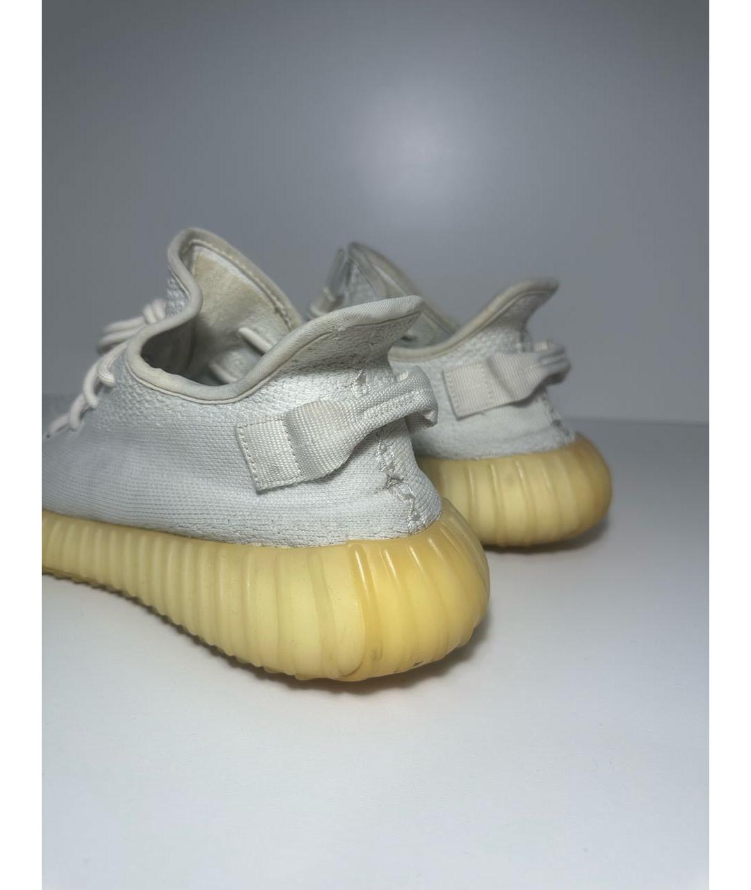 ADIDAS YEEZY Белые текстильные низкие кроссовки / кеды, фото 6