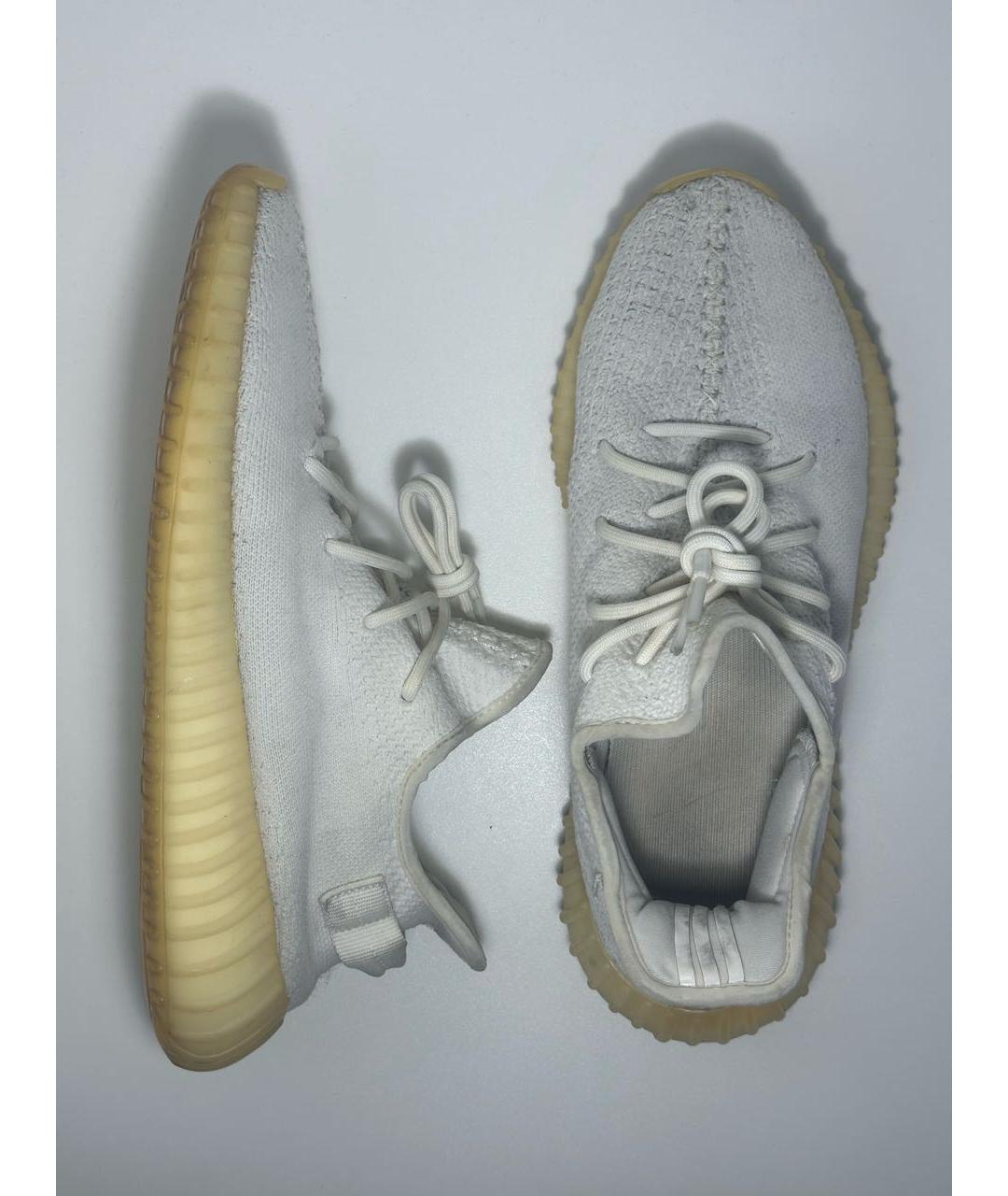 ADIDAS YEEZY Белые текстильные низкие кроссовки / кеды, фото 7