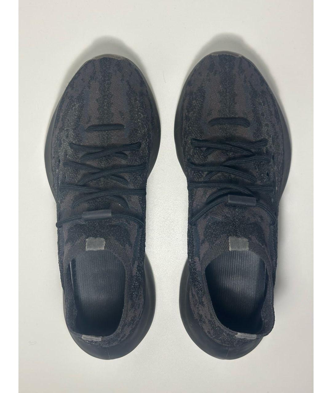 ADIDAS YEEZY Черные синтетические низкие кроссовки / кеды, фото 3