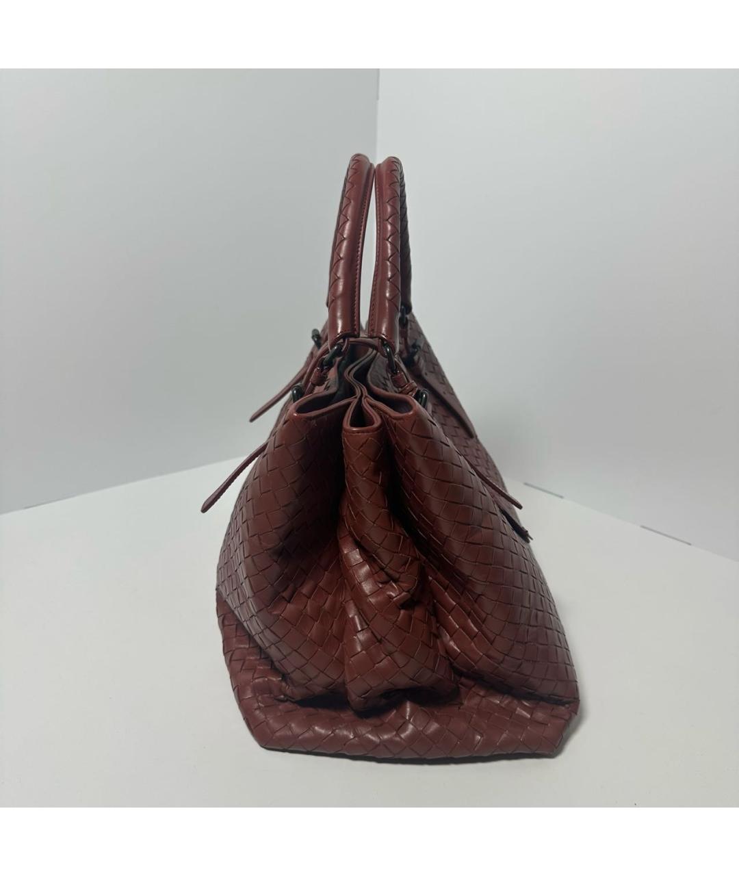 BOTTEGA VENETA Коричневая кожаная сумка тоут, фото 3