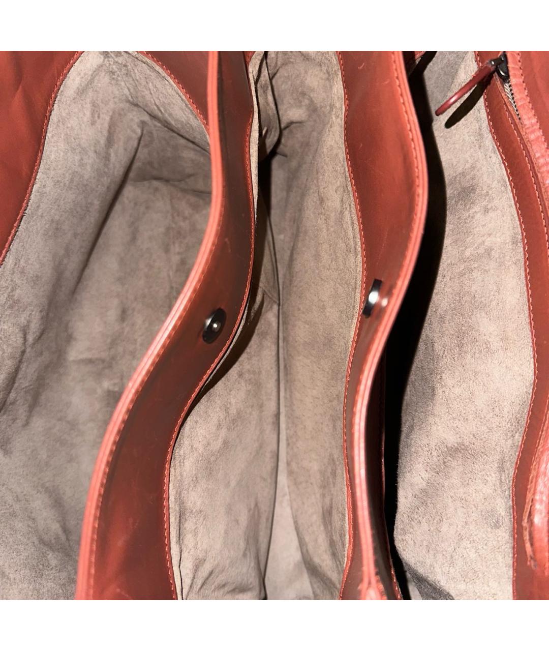 BOTTEGA VENETA Коричневая кожаная сумка тоут, фото 8