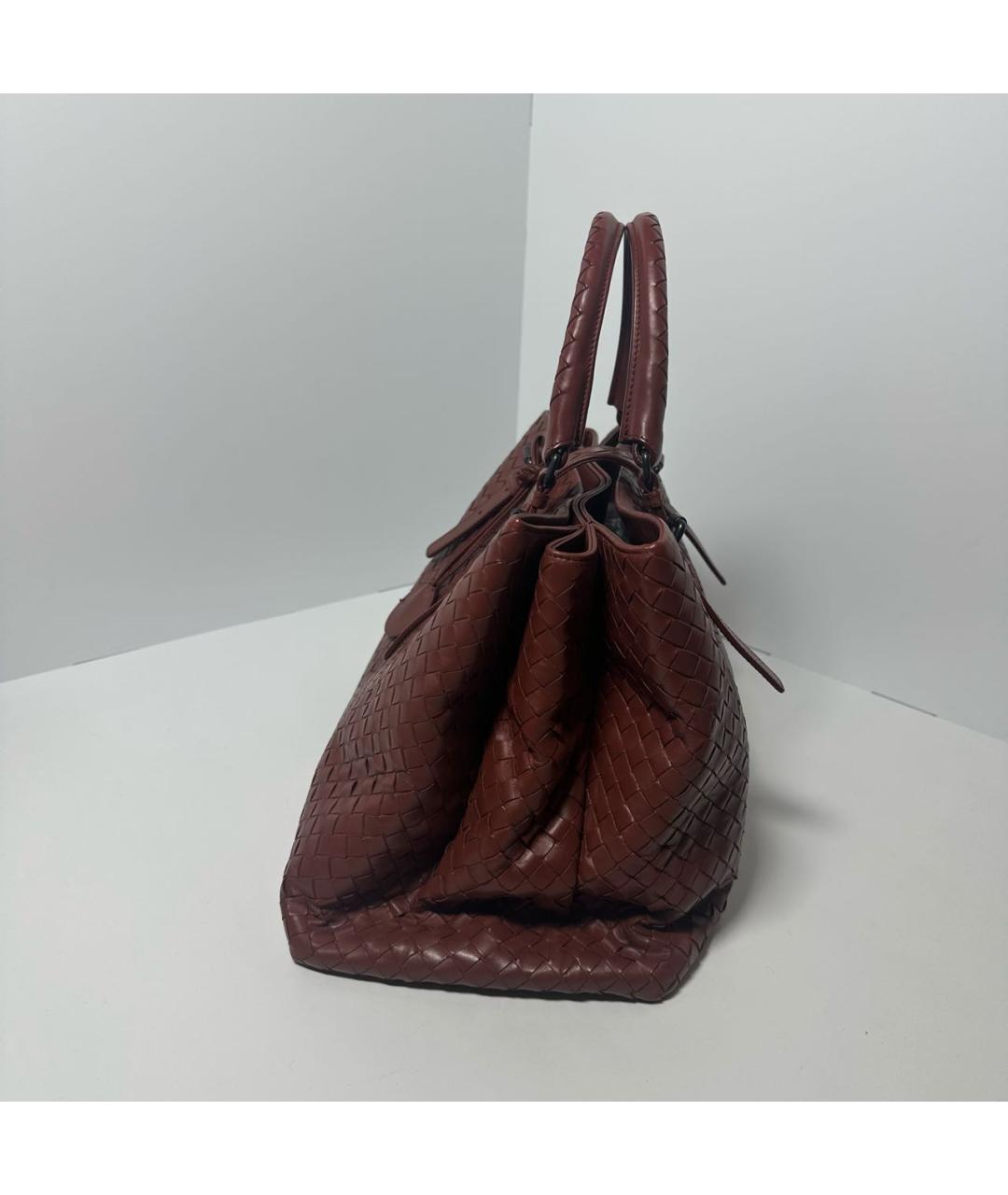 BOTTEGA VENETA Коричневая кожаная сумка тоут, фото 4