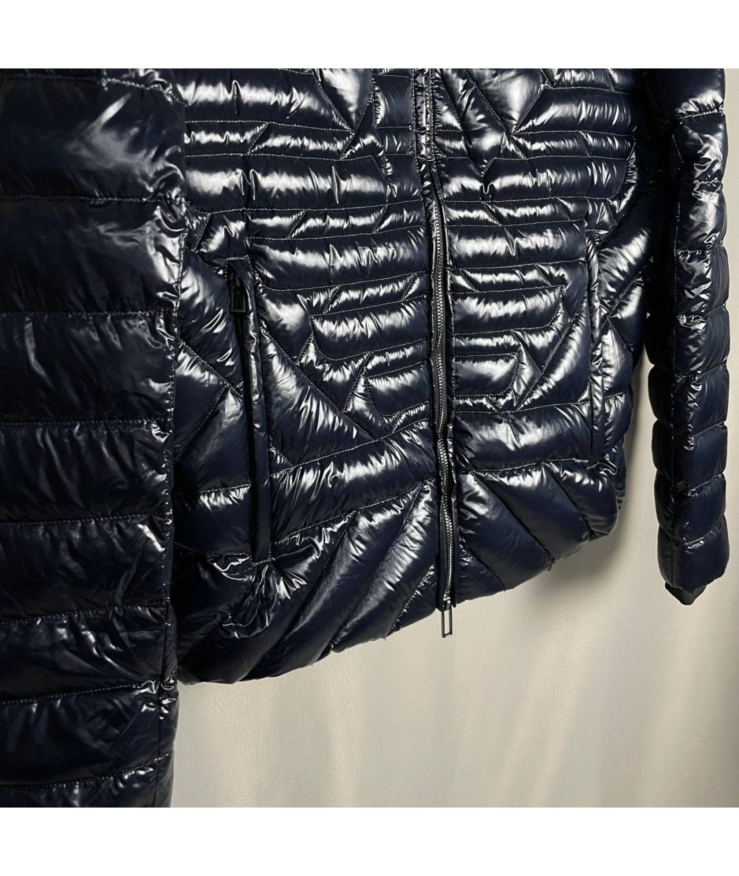 EMPORIO ARMANI Темно-синий полиамидовый пуховик, фото 3