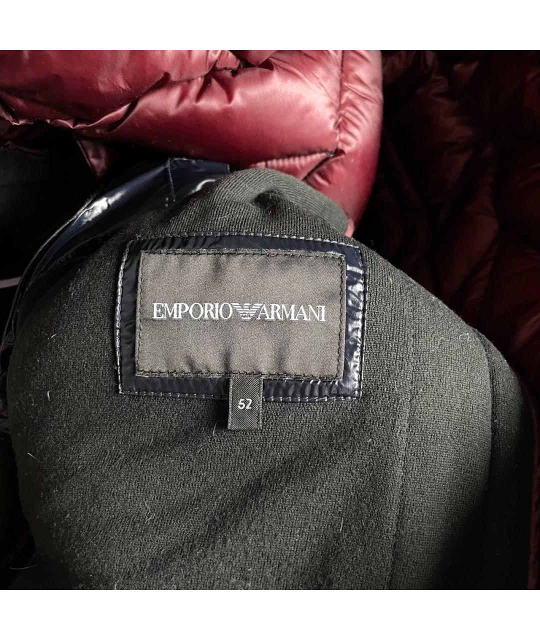 EMPORIO ARMANI Темно-синий полиамидовый пуховик, фото 6