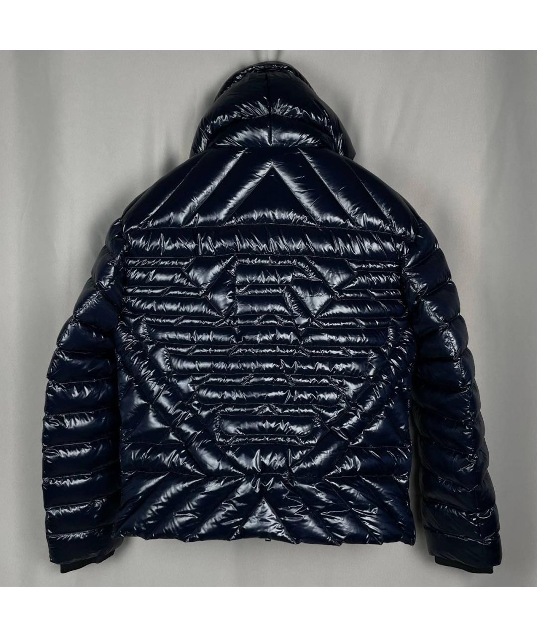 EMPORIO ARMANI Темно-синий полиамидовый пуховик, фото 4
