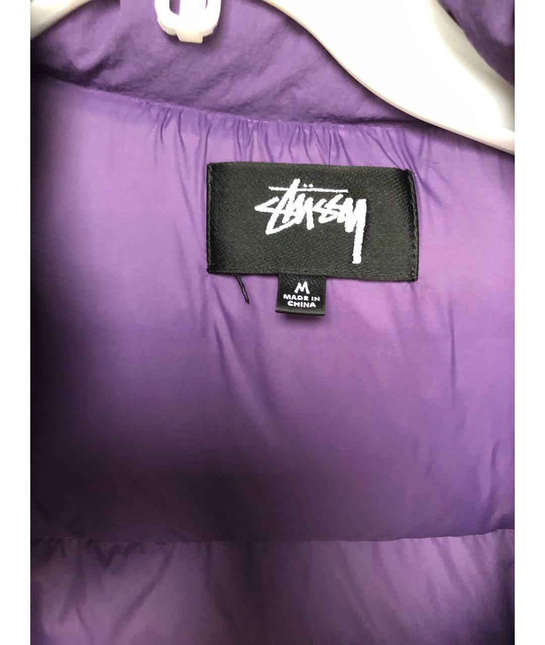 STUSSY Фиолетовый полиэстеровый пуховик, фото 3