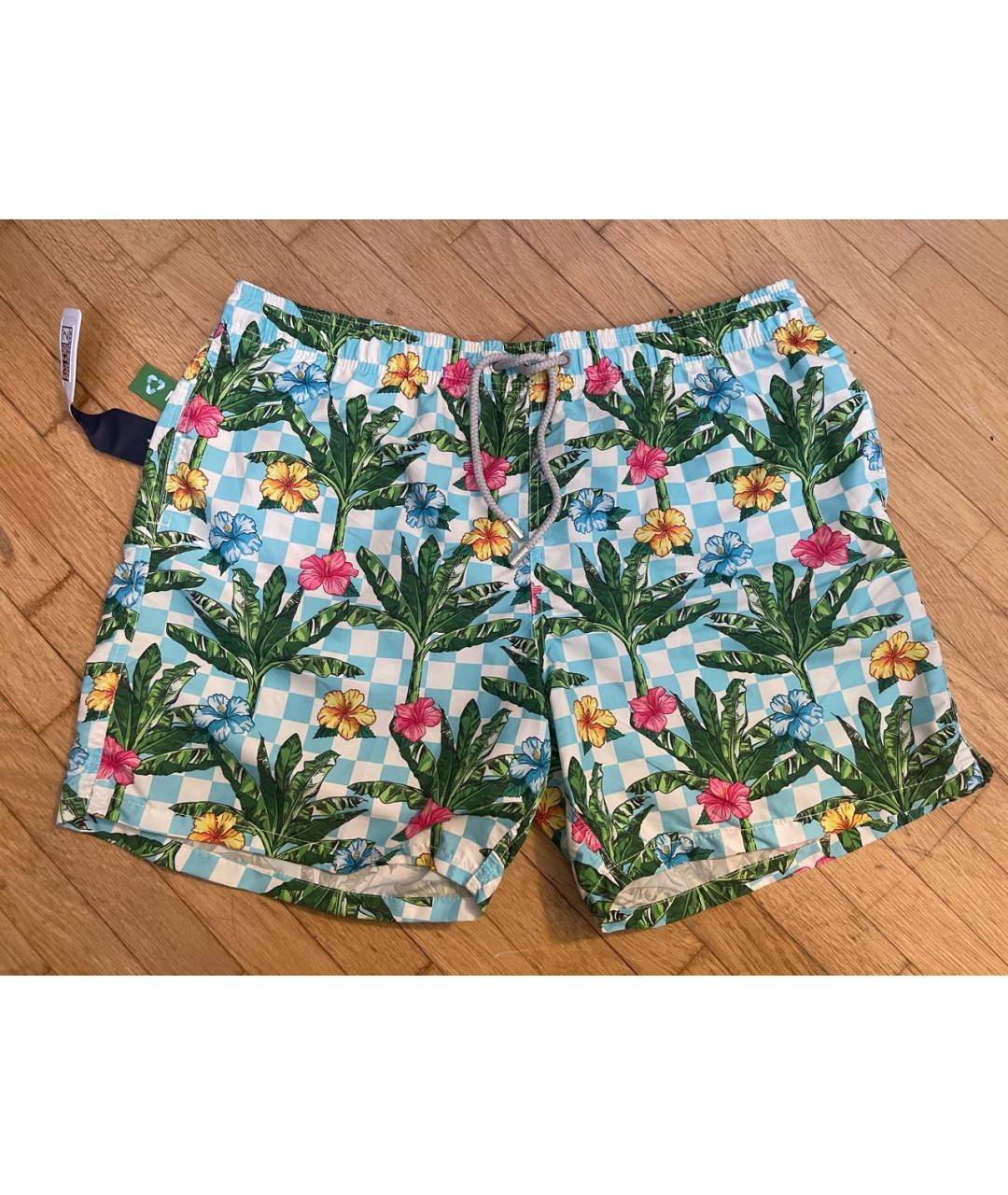 MC2 SAINT BARTH Мульти полиэстеровые шорты, фото 8