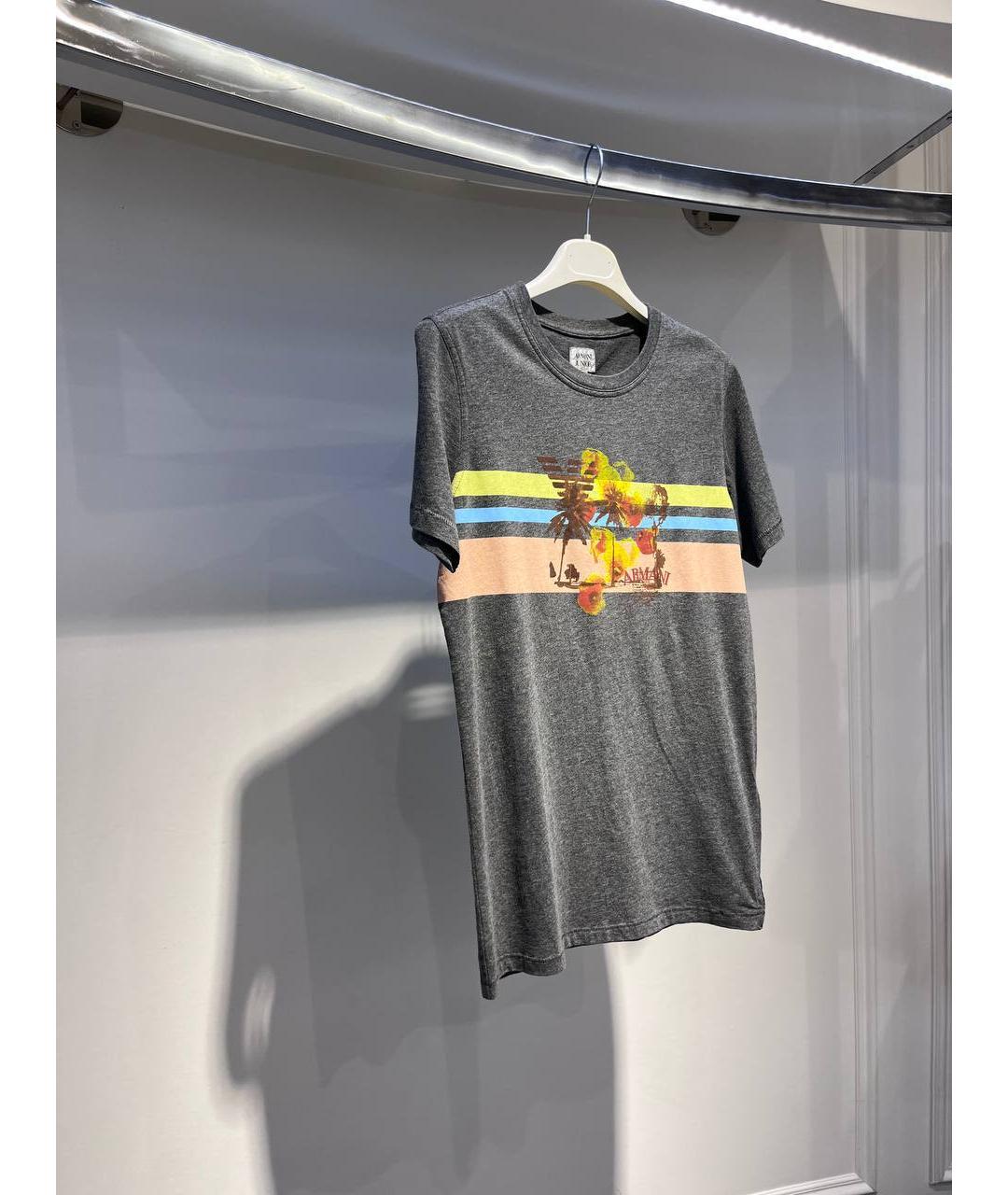 EMPORIO ARMANI Мульти хлопковая детская футболка, фото 2