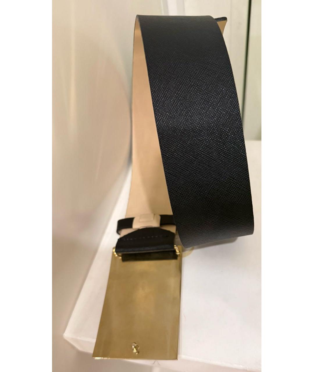 ELISABETTA FRANCHI Черный кожаный ремень, фото 2