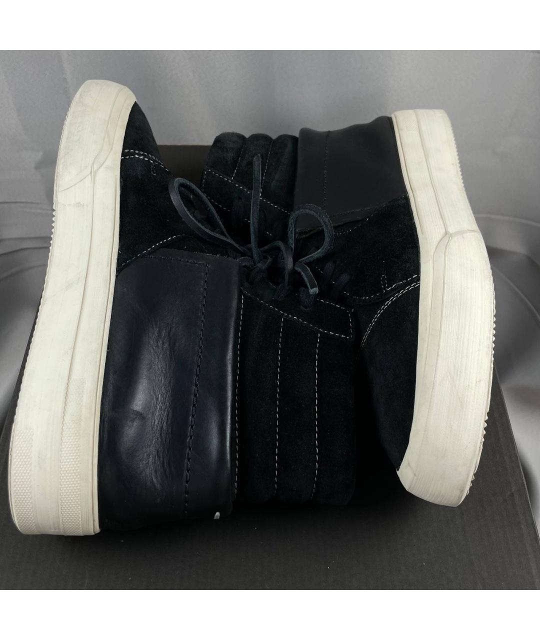 MAISON MARGIELA Черные высокие кроссовки / кеды, фото 4