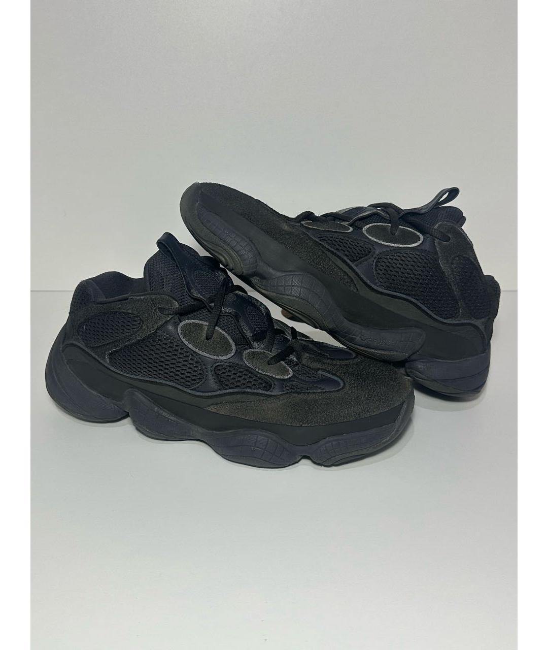 ADIDAS YEEZY Черные текстильные низкие кроссовки / кеды, фото 6