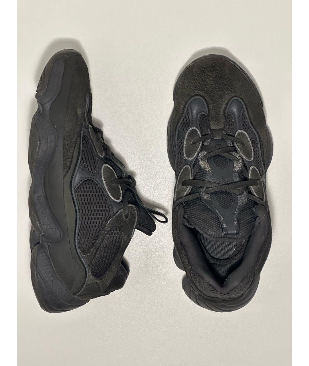 ADIDAS YEEZY Черные текстильные низкие кроссовки / кеды, фото 7