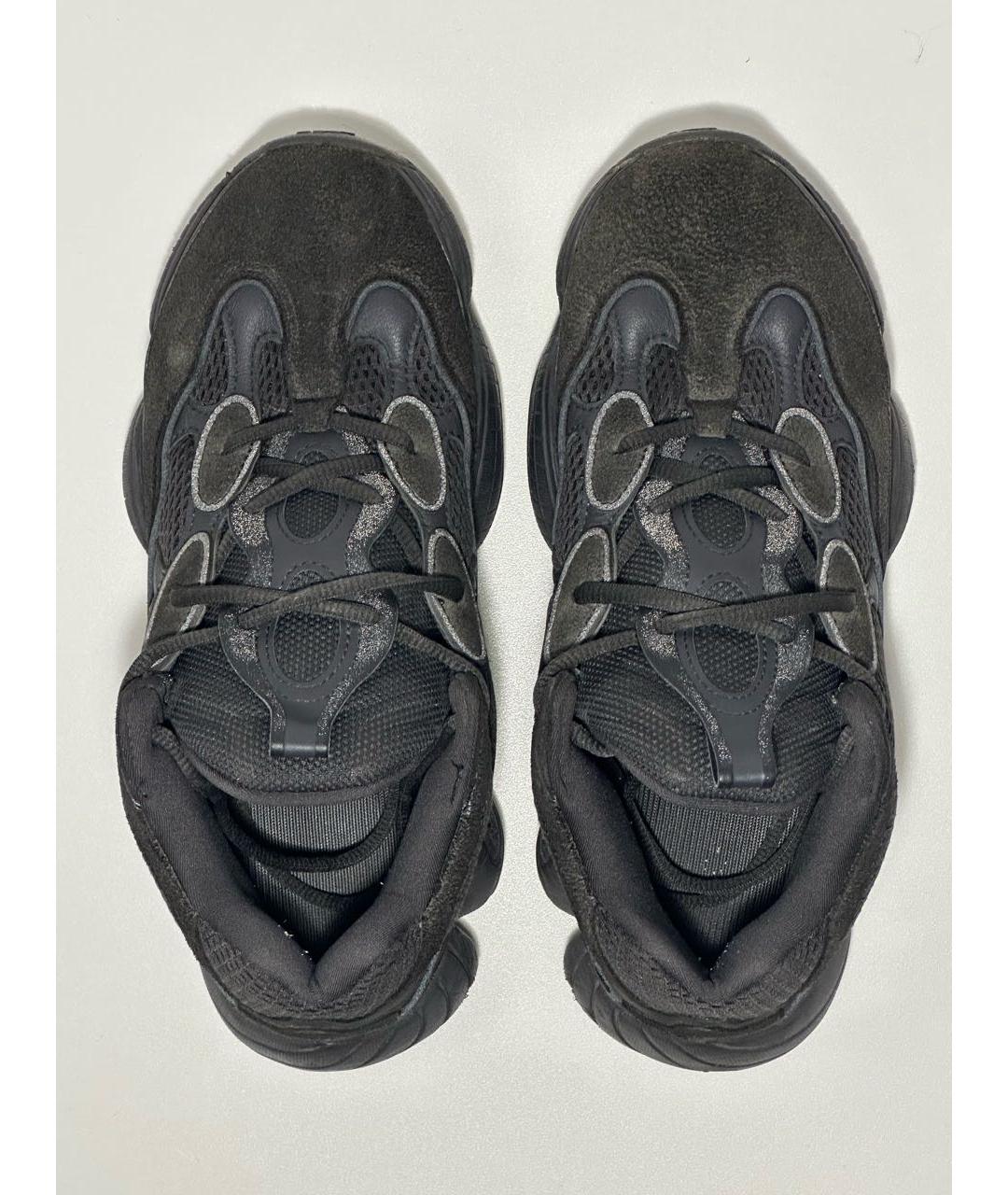 ADIDAS YEEZY Черные текстильные низкие кроссовки / кеды, фото 3