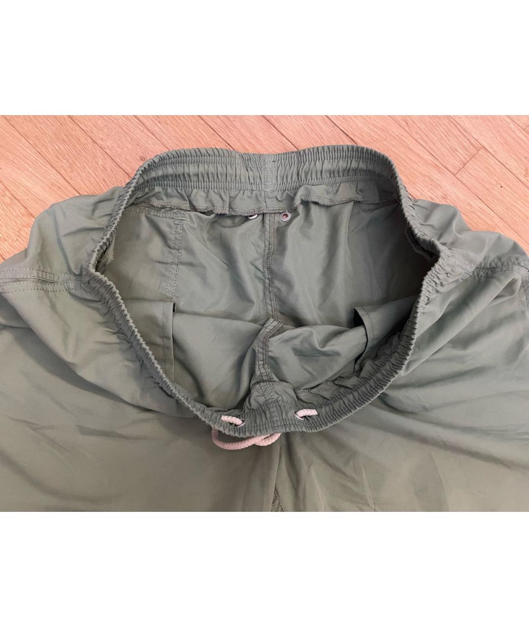 MC2 SAINT BARTH Зеленые полиэстеровые шорты, фото 3