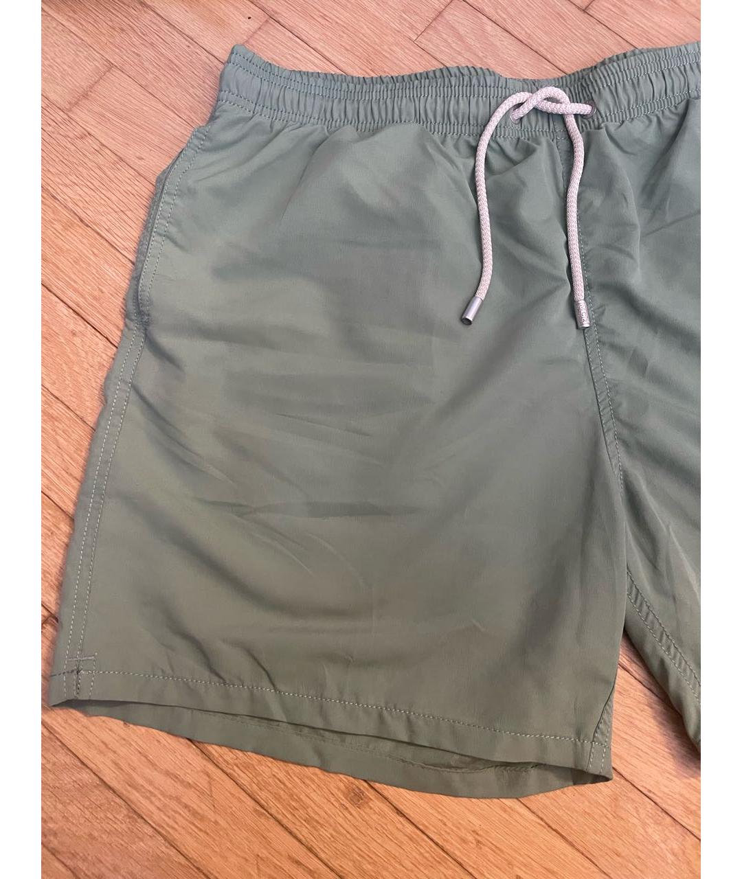 MC2 SAINT BARTH Зеленые полиэстеровые шорты, фото 2