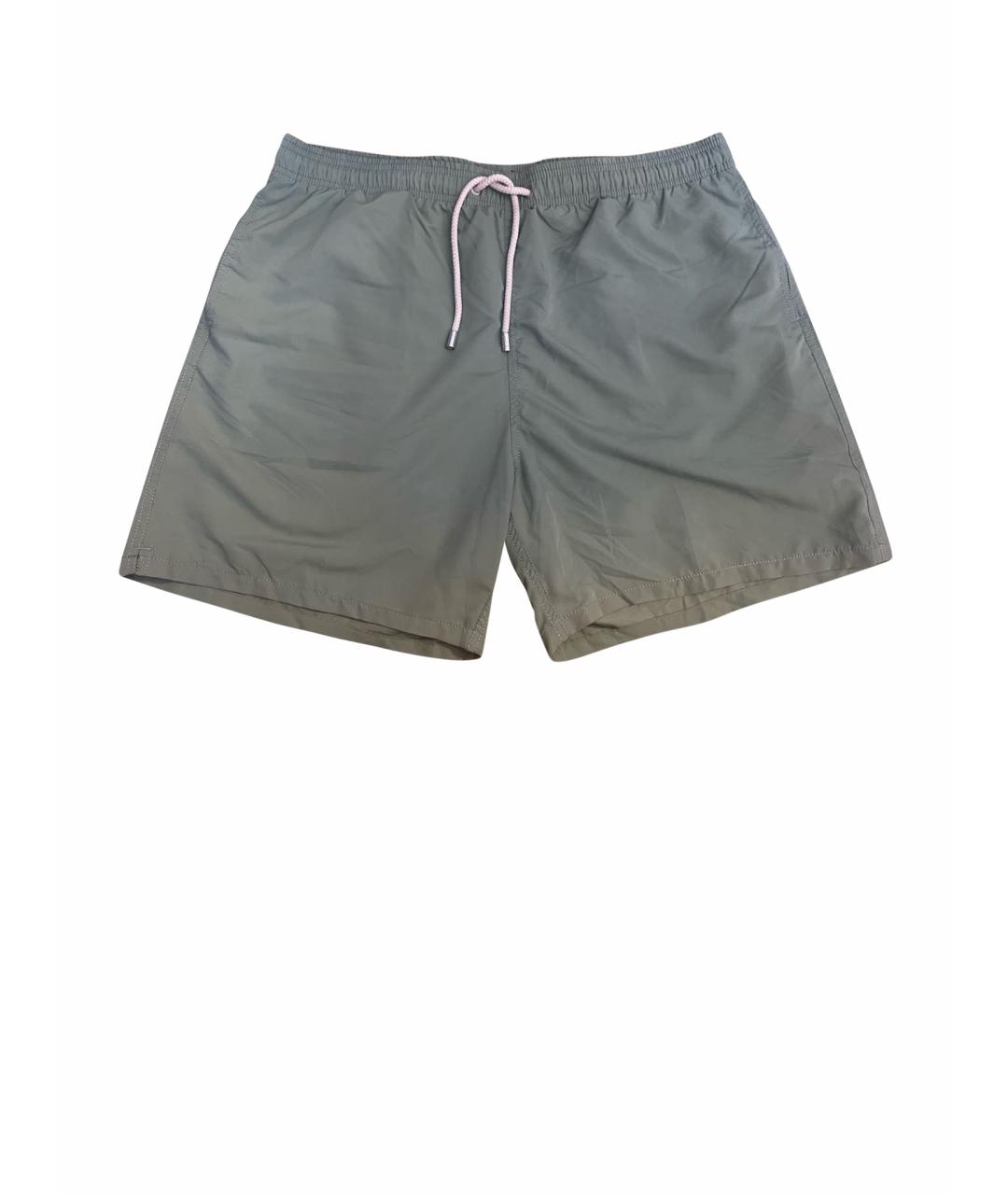 MC2 SAINT BARTH Зеленые полиэстеровые шорты, фото 1