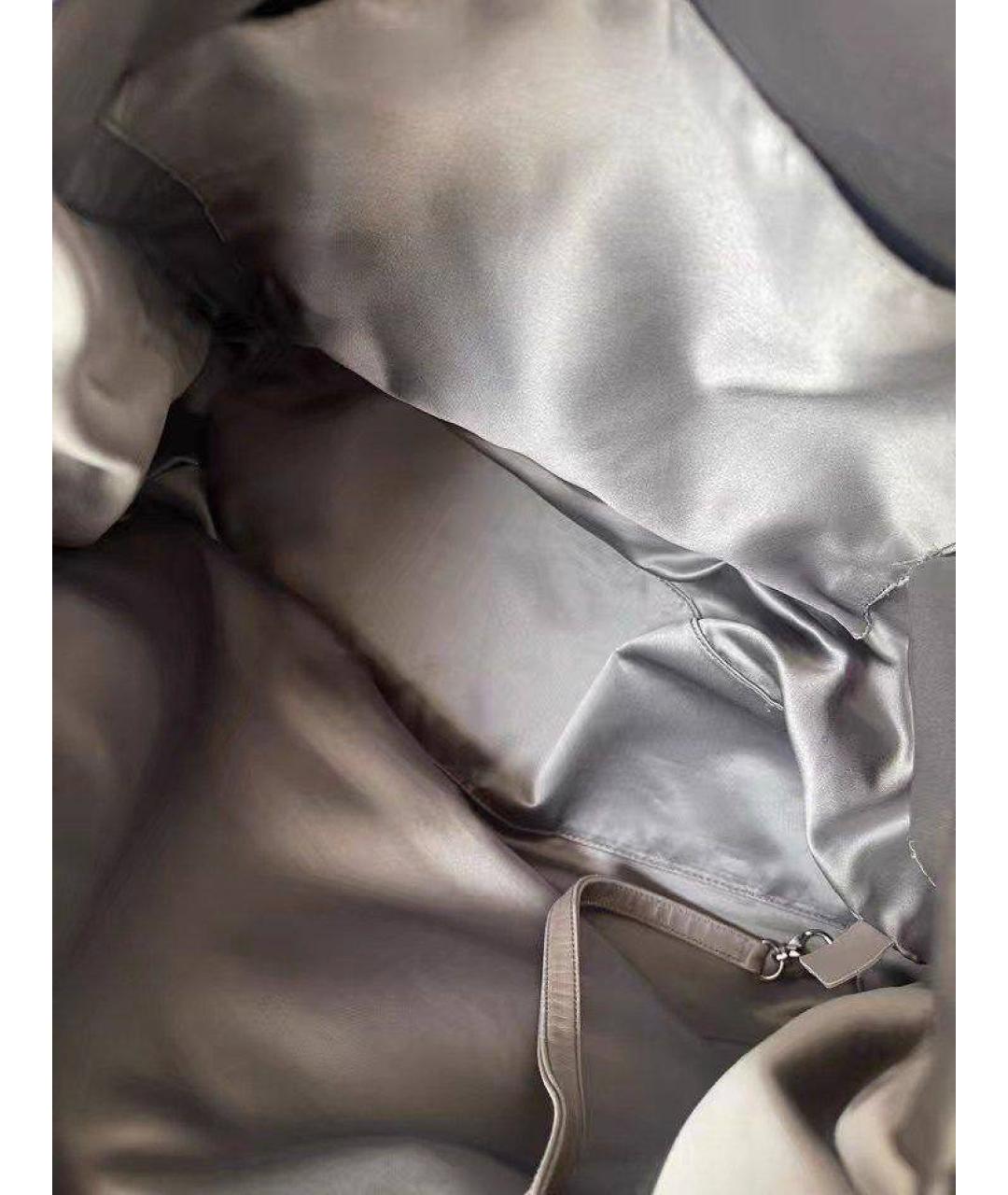 CHANEL Темно-синяя кожаная сумка тоут, фото 6