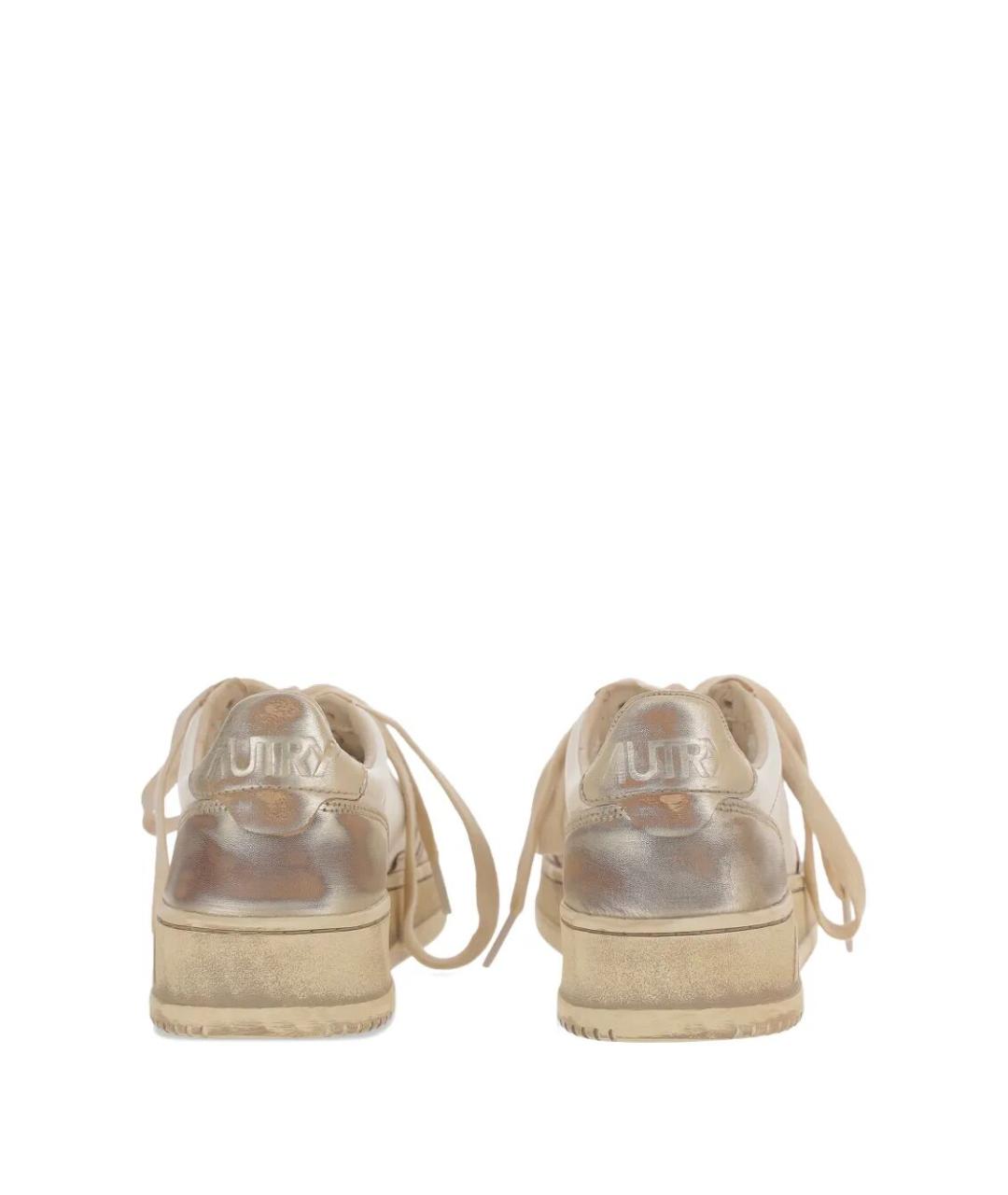 AUTRY Бежевые кожаные кроссовки, фото 3