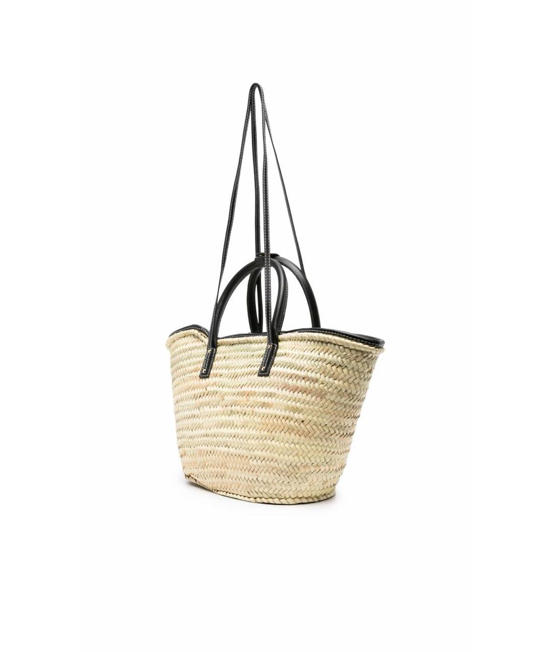 JACQUEMUS Бежевая пелетеная сумка через плечо, фото 5