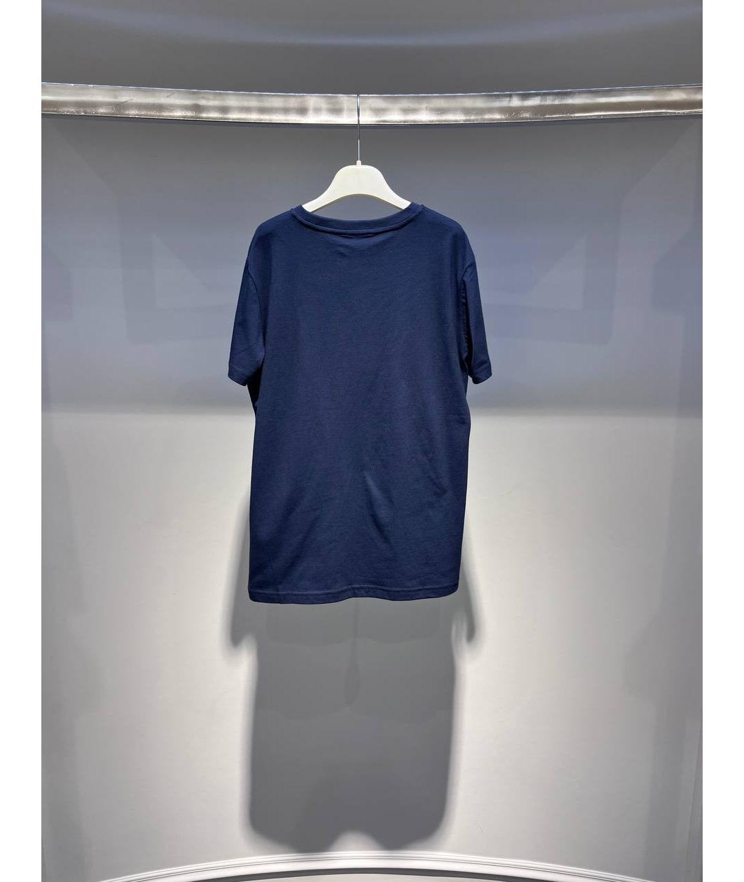 EMPORIO ARMANI Синяя хлопковая детская футболка, фото 3