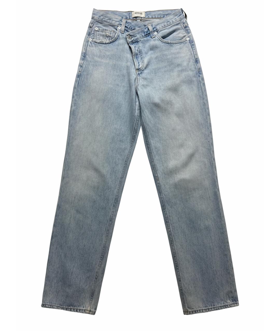 AGOLDE Голубые хлопковые прямые джинсы, фото 1