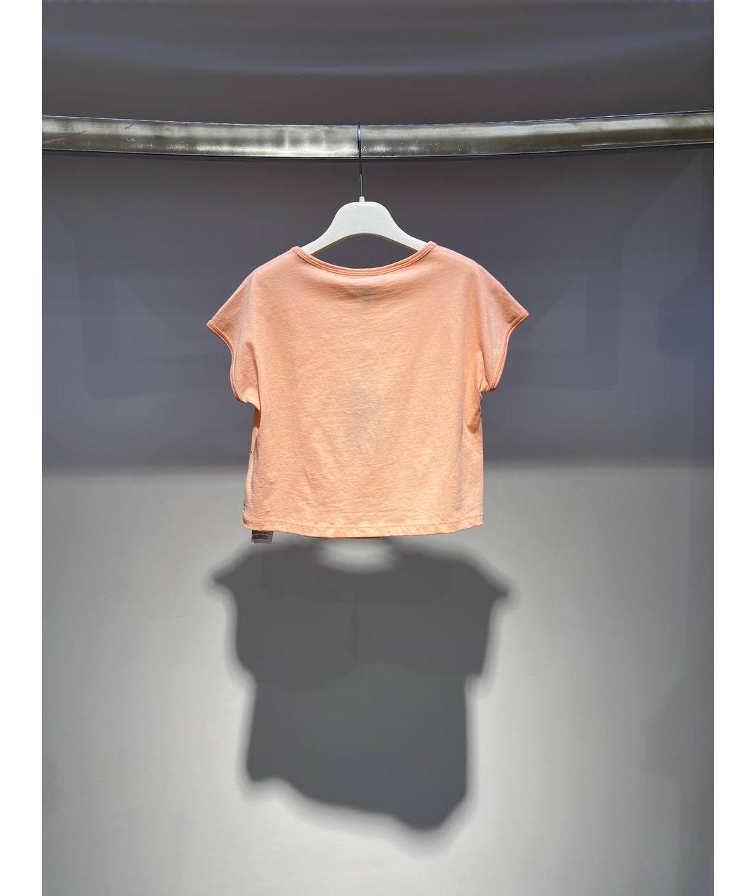 EMPORIO ARMANI Розовый хлопковый футболка / топ, фото 3