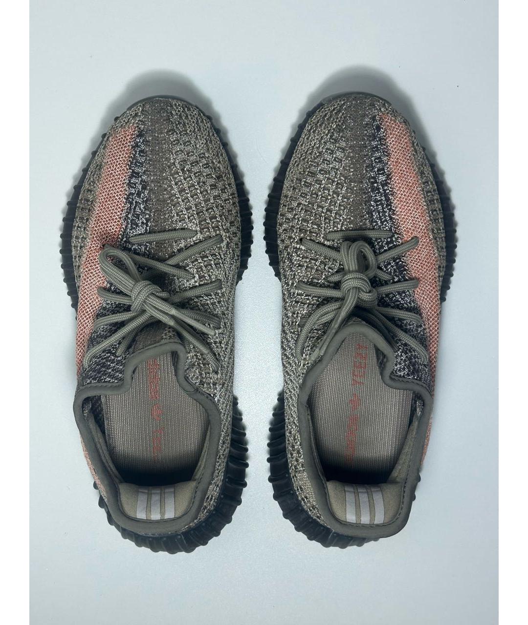 ADIDAS YEEZY Коричневые синтетические кроссовки, фото 3