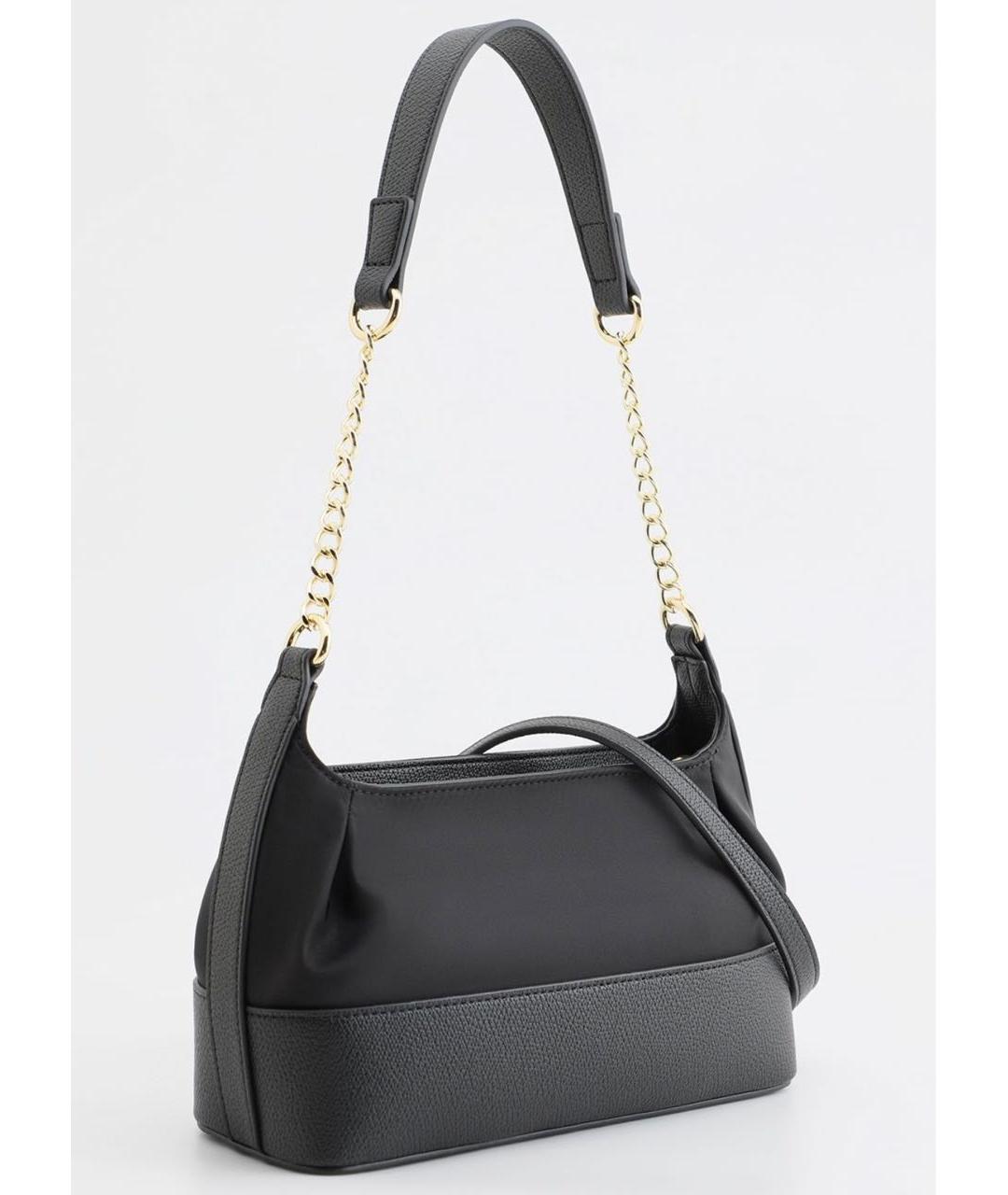 LOVE MOSCHINO Черная тканевая сумка с короткими ручками, фото 2