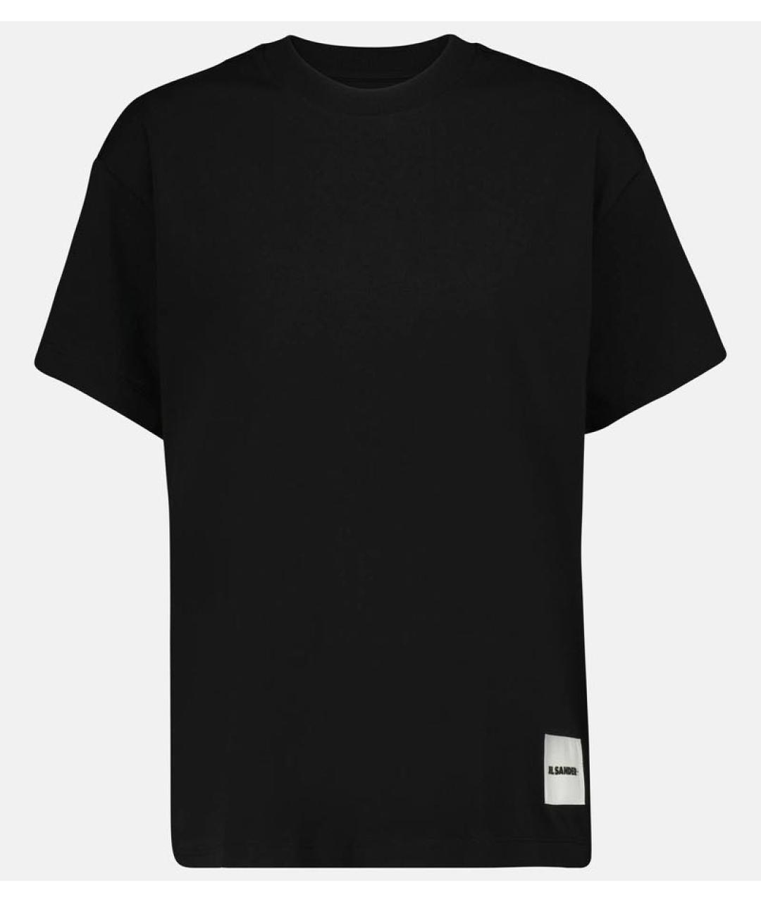 JIL SANDER Черная хлопковая футболка, фото 6