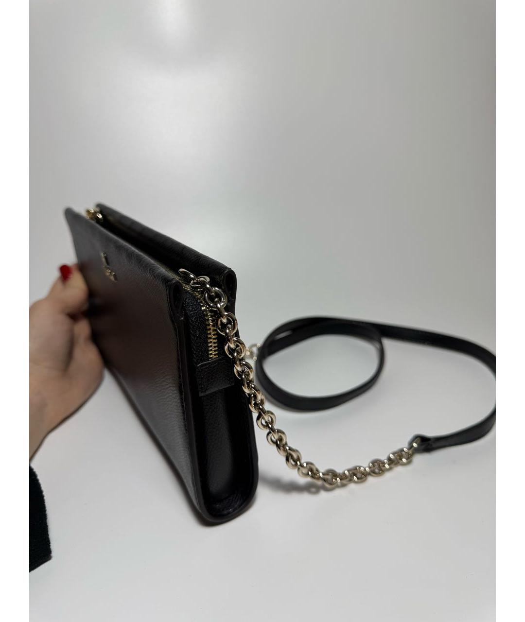 FURLA Черная кожаная сумка через плечо, фото 2