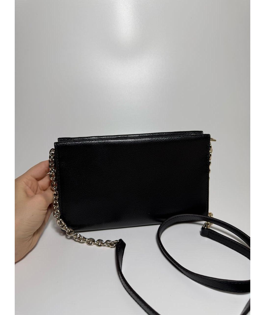 FURLA Черная кожаная сумка через плечо, фото 3