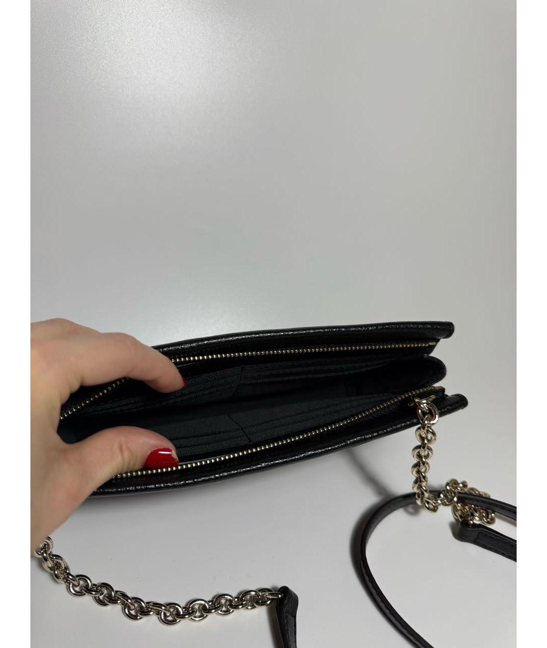 FURLA Черная кожаная сумка через плечо, фото 4