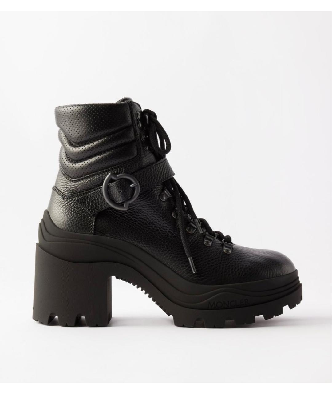 MONCLER Черные кожаные ботинки, фото 9