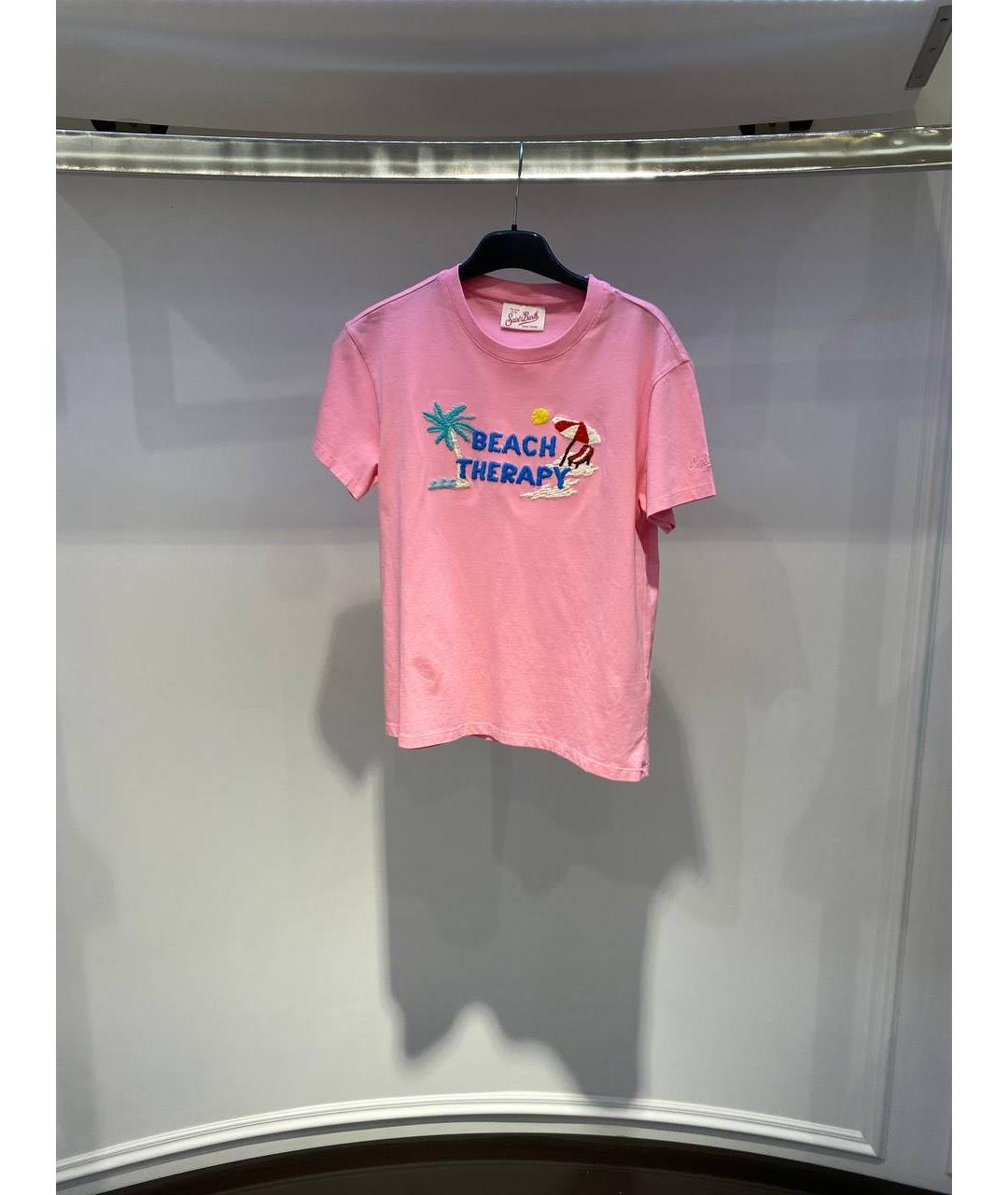 MC2 SAINT BARTH Розовая хлопковая футболка, фото 2