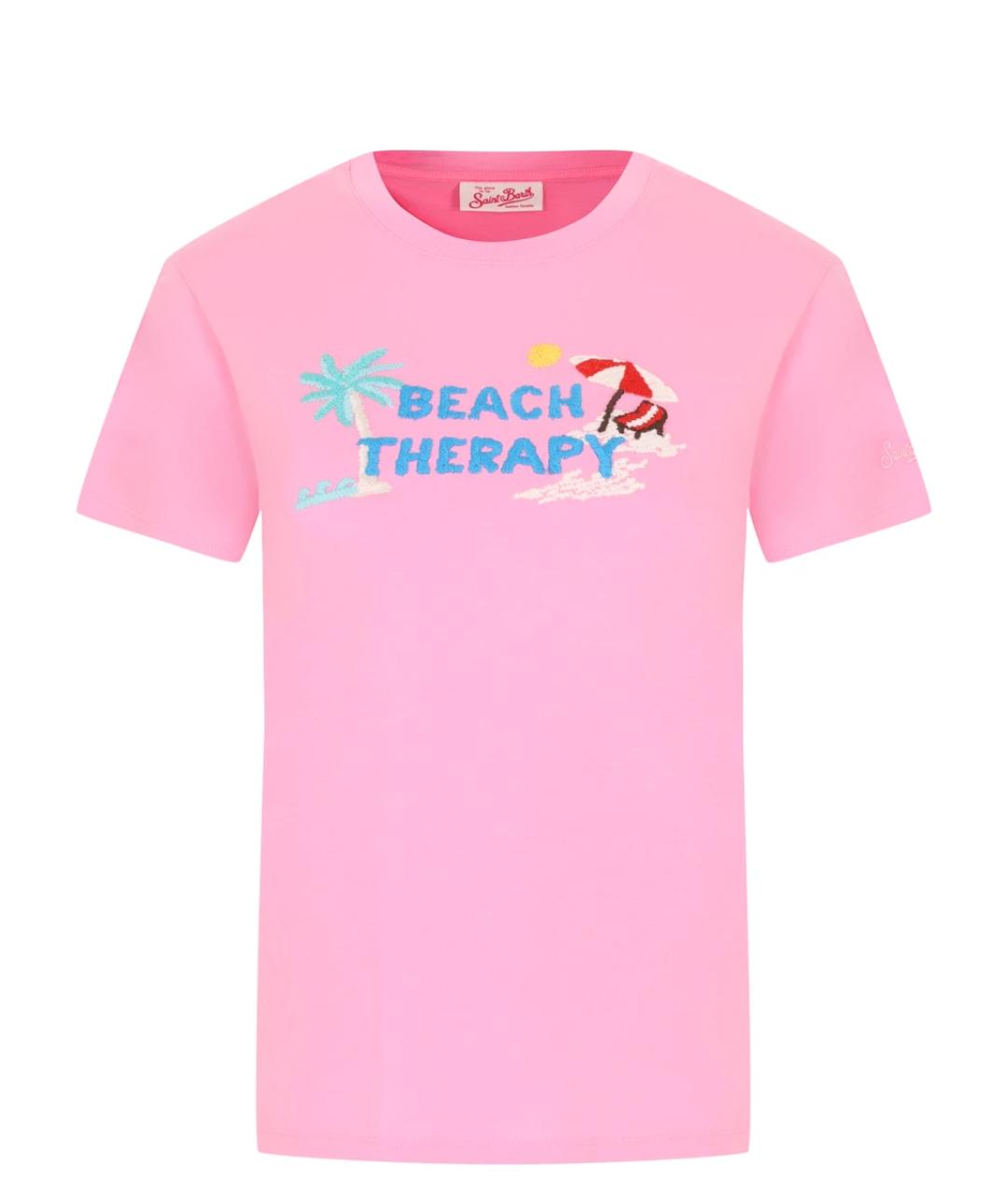 MC2 SAINT BARTH Розовая хлопковая футболка, фото 1