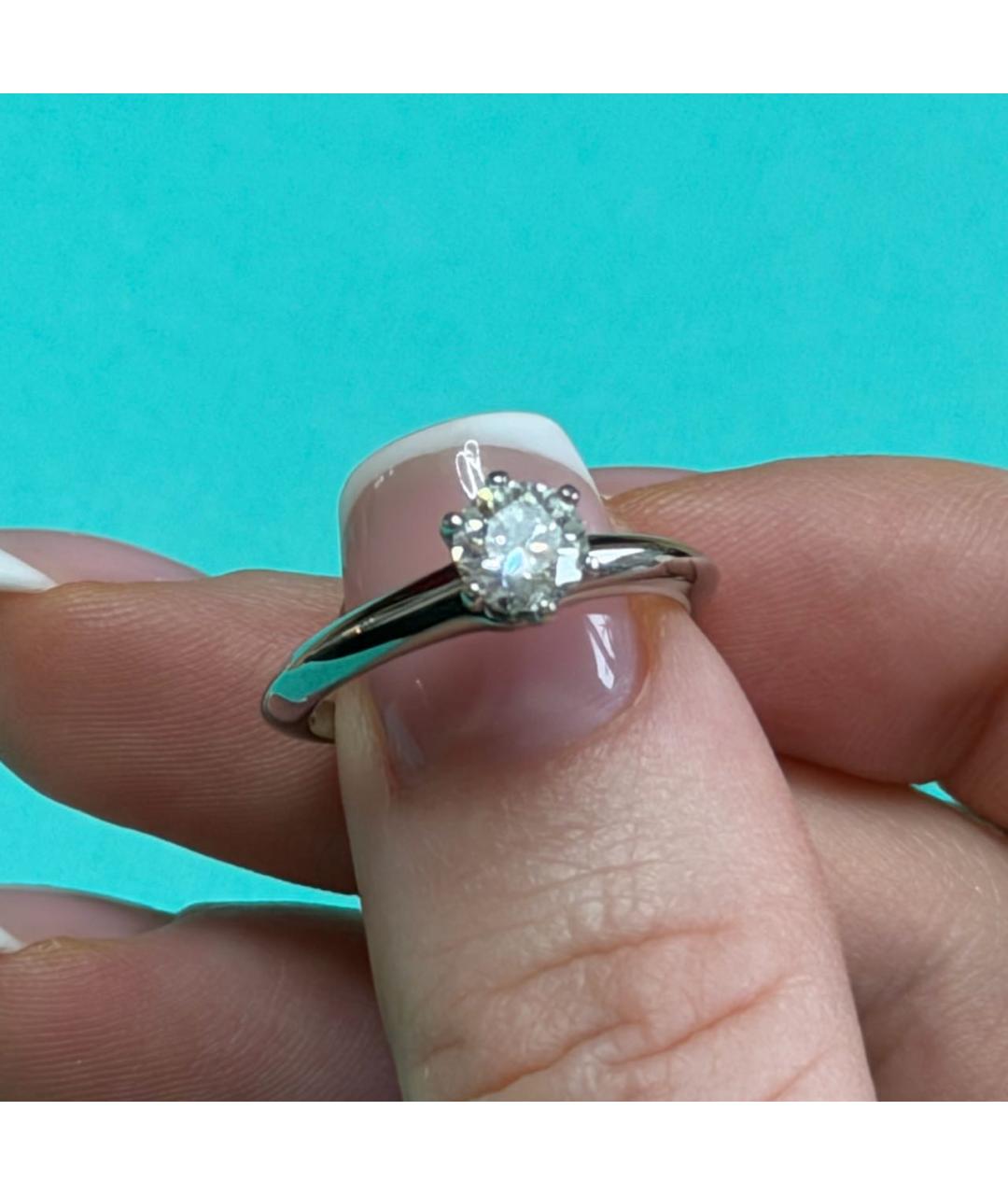 TIFFANY&CO Серебряное платиновое кольцо, фото 7