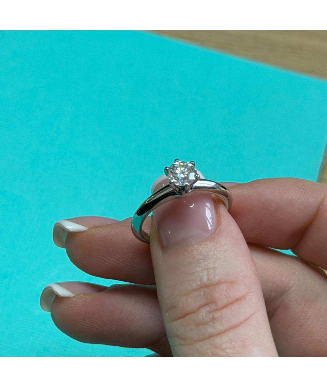 TIFFANY&CO Серебряное платиновое кольцо, фото 8