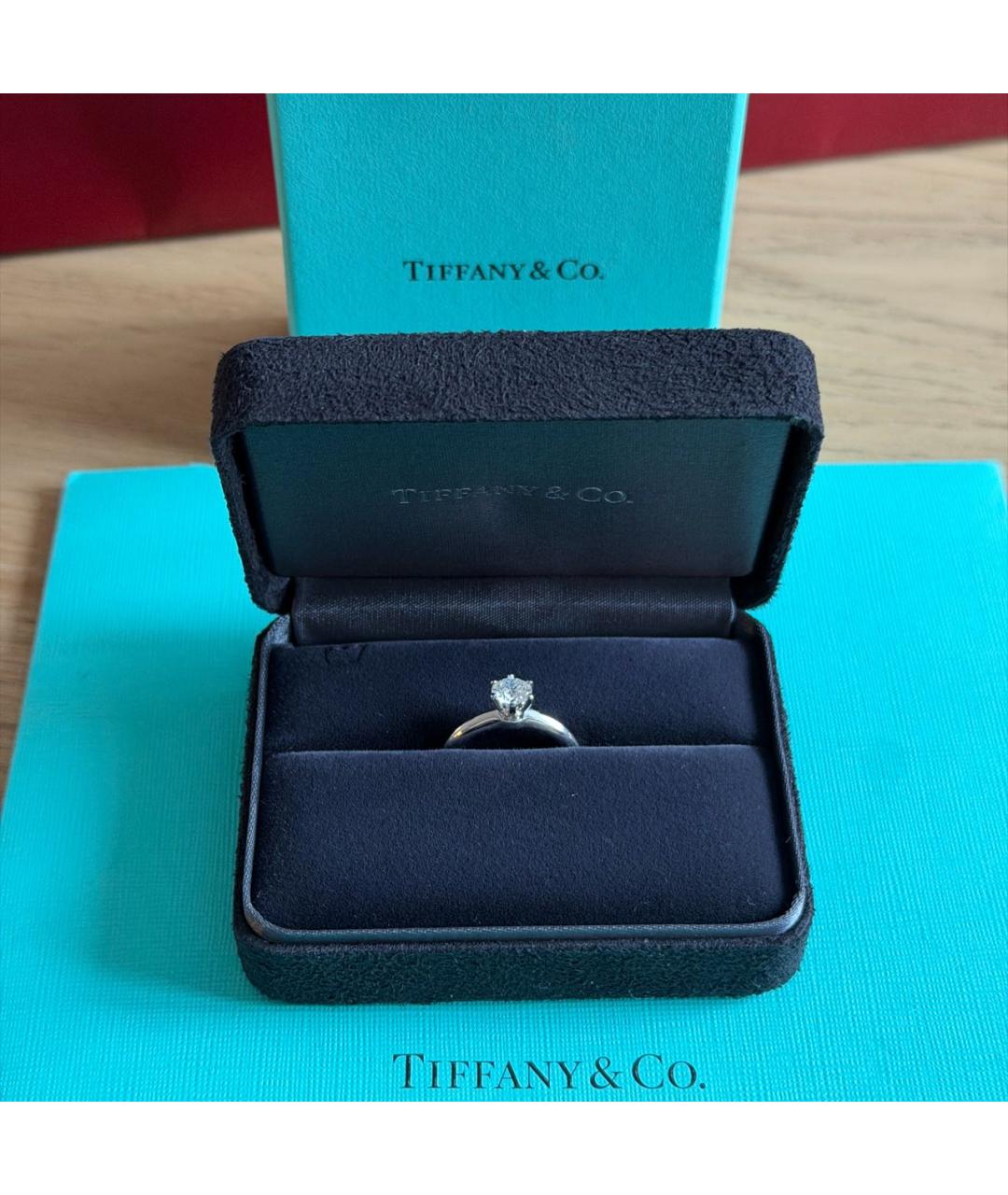 TIFFANY&CO Серебряное платиновое кольцо, фото 2