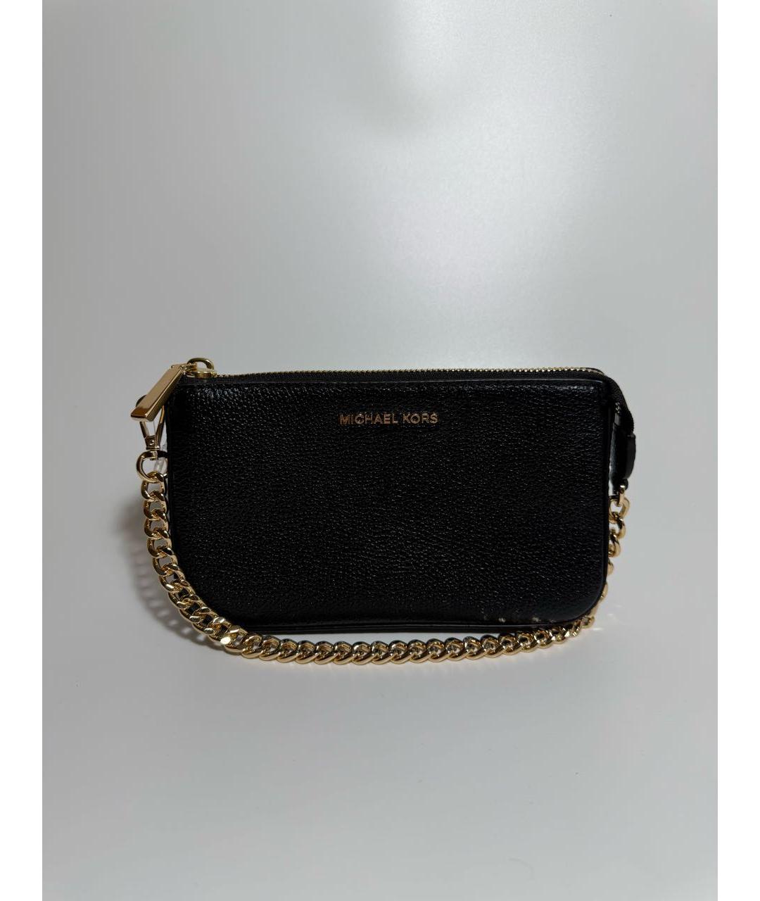 MICHAEL KORS Черная кожаная сумка с короткими ручками, фото 6