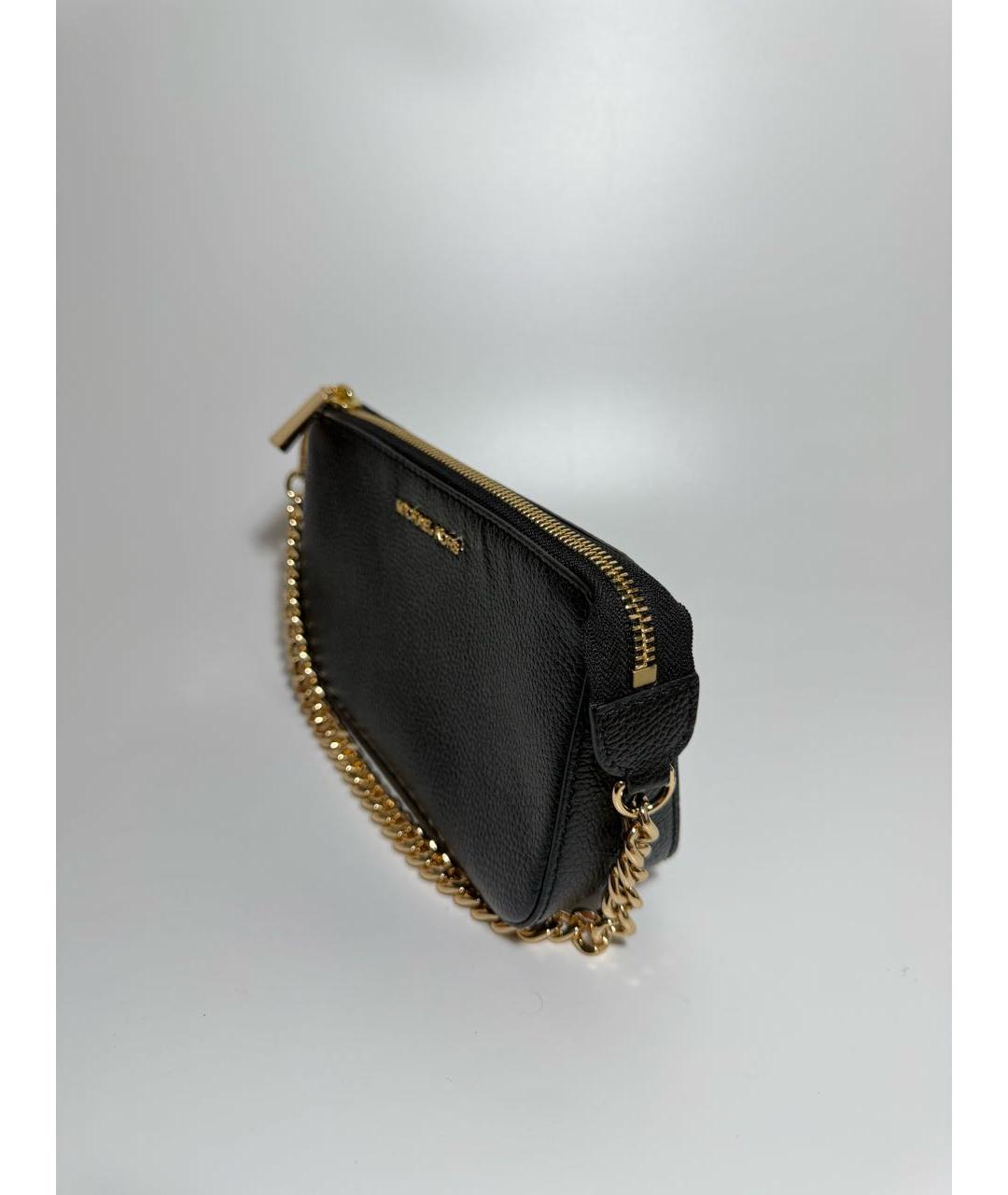 MICHAEL KORS Черная кожаная сумка с короткими ручками, фото 2