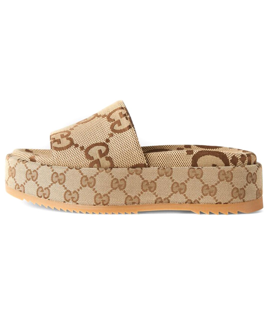 GUCCI Коричневые шлепанцы, фото 6