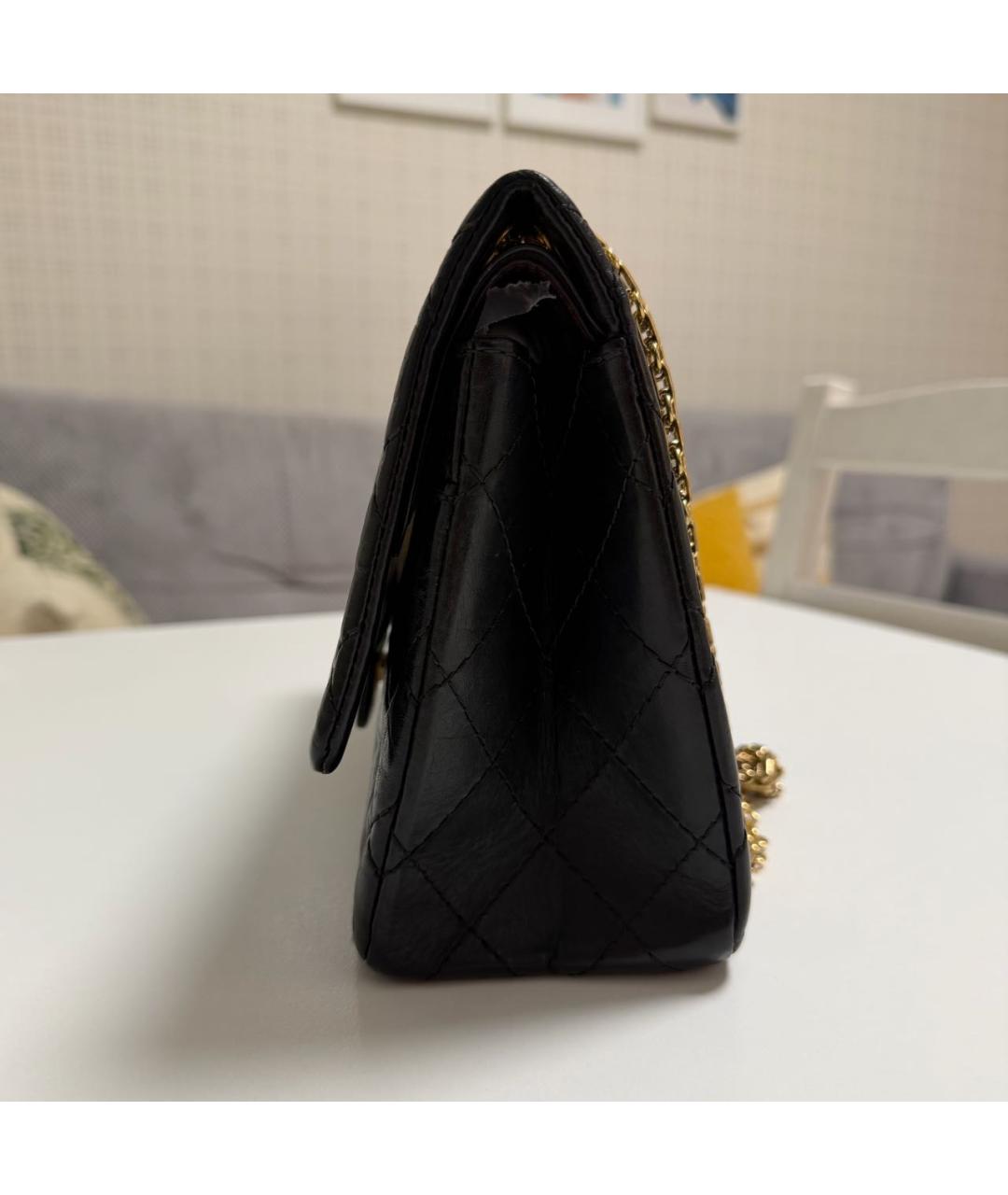 CHANEL Черная кожаная сумка через плечо, фото 3