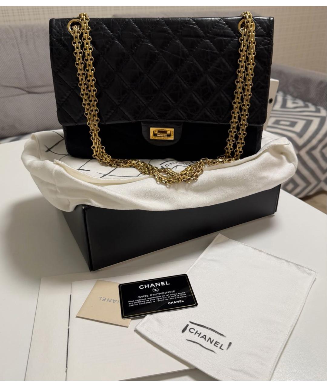 CHANEL Черная кожаная сумка через плечо, фото 7