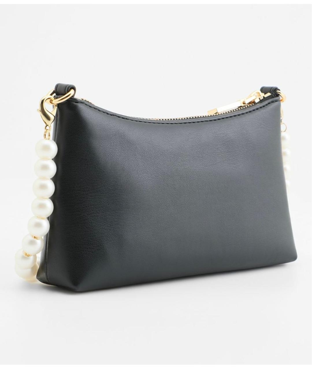 LOVE MOSCHINO Черная кожаная сумка с короткими ручками, фото 2