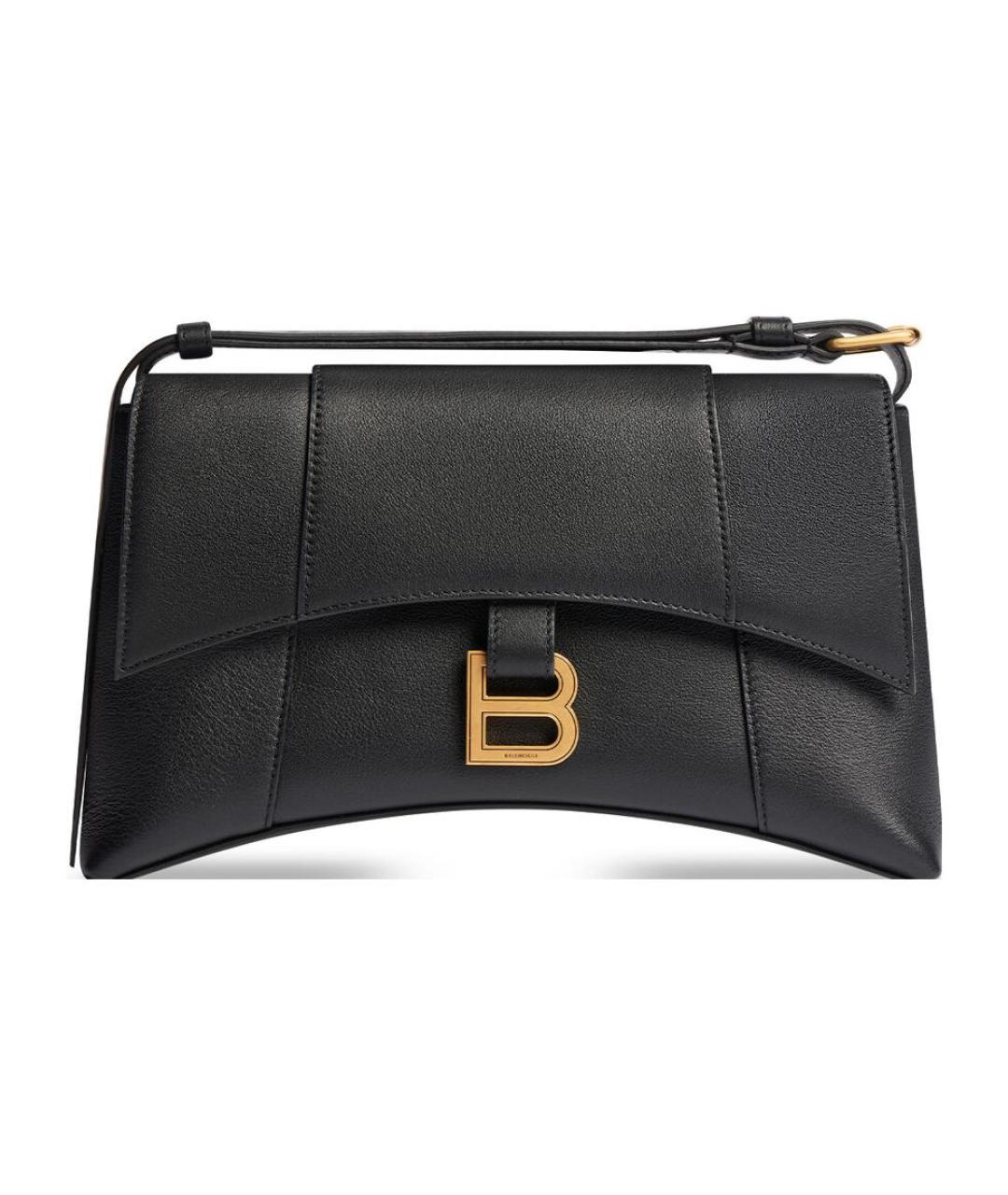 BALENCIAGA Черная кожаная сумка через плечо, фото 1